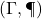 (\Gamma, \P)